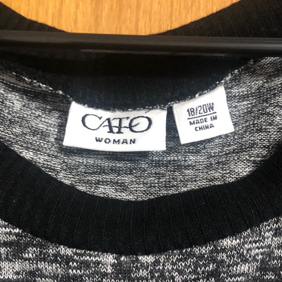 Cato Black and Gray Knit Sweater - Picture 2 of 5